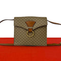 Celine Vintage Macadam Blason Triomphe Pattern Logo Leather Shoulder