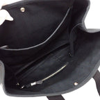Hermes Valparaiso MM Handbag Leather Canvas Toilet Blanc Black Silver Rare — view 7