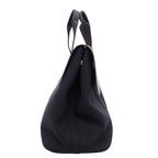 Hermes Valparaiso MM Handbag Leather Canvas Toilet Blanc Black Silver Rare — view 3