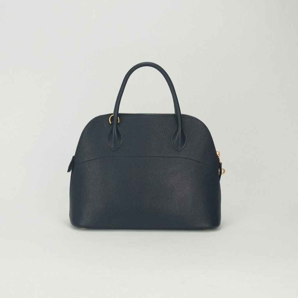 Hermes Bolide 31 Tote Shoulder Bag Chevre Coromandel Blue Indigo Navy Gold 2-Way — view 3