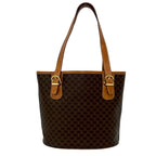 Celine Vintage Macadam Blason Triomphe Logo Leather Tote Shoulder Bag Brown — view 3
