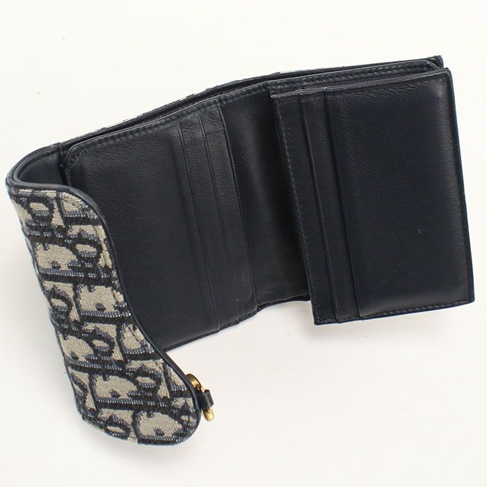 Dior Saddle Trifold Wallet Oblique — view 3