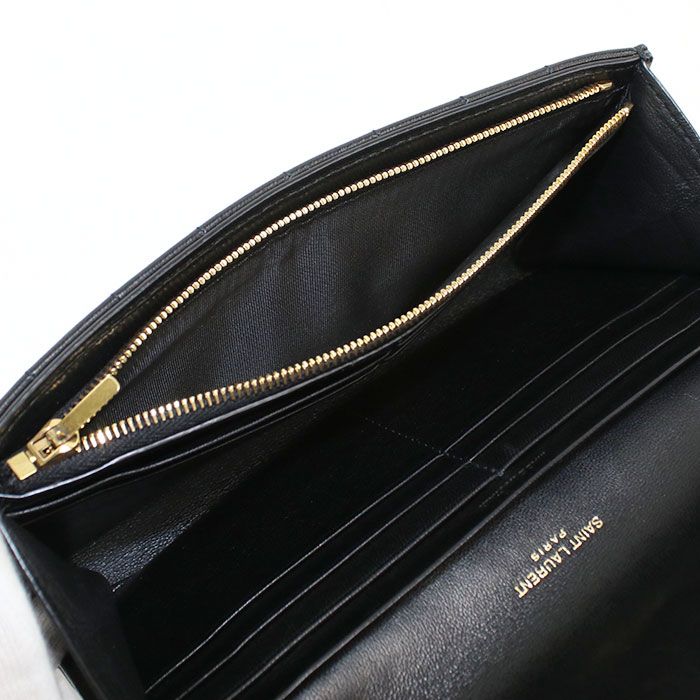 Saint Laurent Large Flap Wallet Bifold Lambskin — view 5
