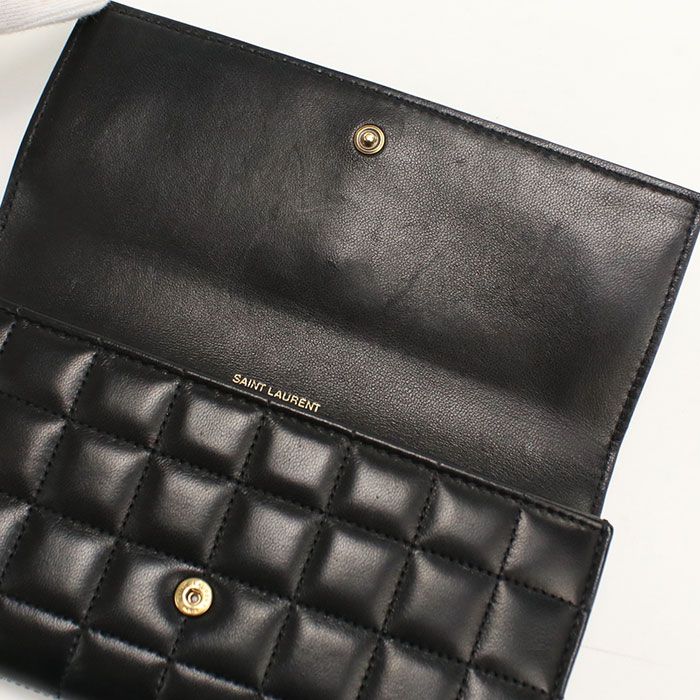 Saint Laurent Large Flap Wallet Bifold Lambskin — view 6