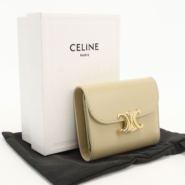 Celine Small Flap Wallet Triomphe Trifold Calf