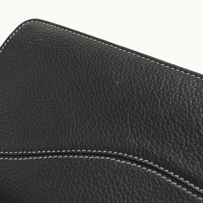 Dior Long Zip Wallet Saddle Round Zip Calf — view 5