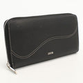 Dior Long Zip Wallet Saddle Round Zip Calf