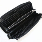 Dior Long Zip Wallet Saddle Round Zip Calf — view 3