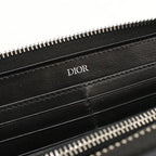 Dior Long Zip Wallet Saddle Round Zip Calf — view 6