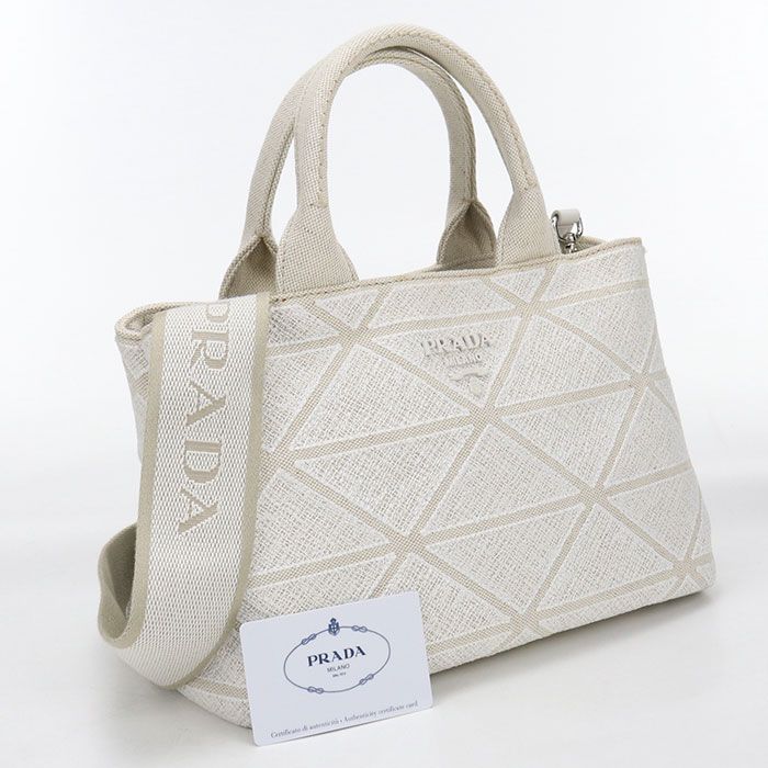 Prada 2-Way Mistorino Trian Tote Canvas