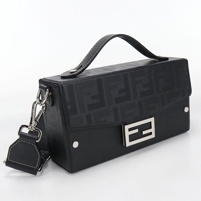 Fendi Soft Trunk Baguette Handbag Calf