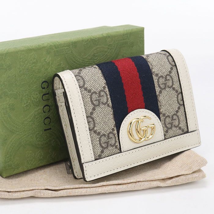 Gucci GG Card Case Wallet Ophidia Bifold Supreme