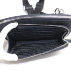 Prada Re-Nylon Saffiano Leather Shoulder Bag Black — view 5