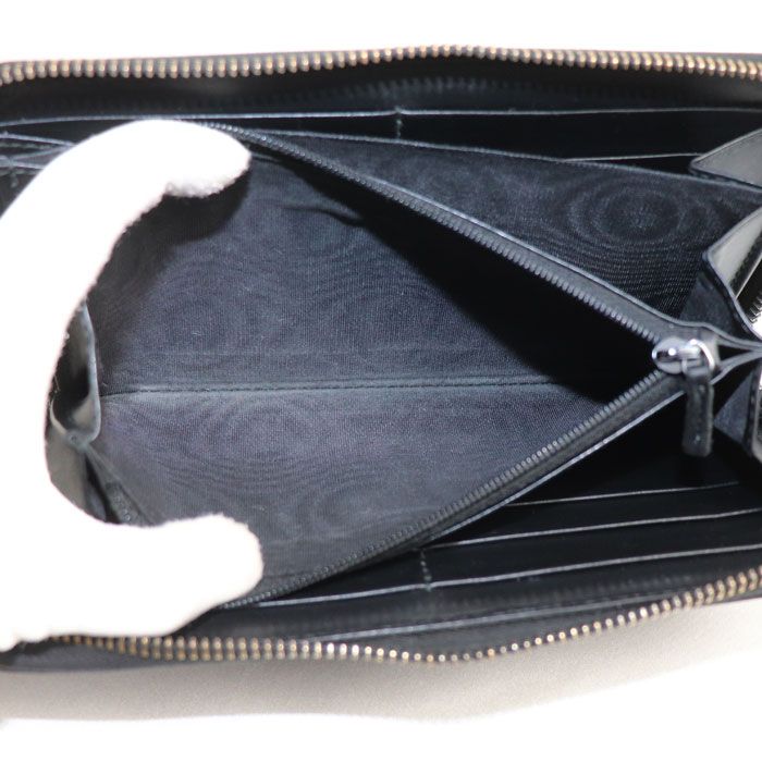 Gucci Guccissima Signature Zip Around Wallet Black — view 4