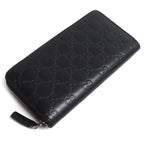Gucci Guccissima Signature Zip Around Wallet Black