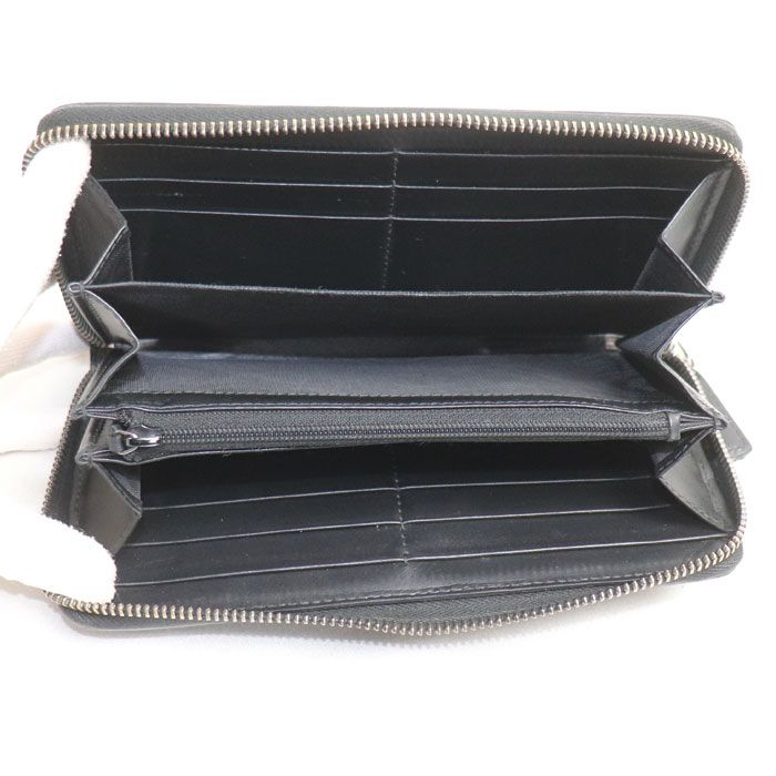 Gucci Guccissima Signature Zip Around Wallet Black — view 3