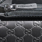 Gucci Guccissima Signature Zip Around Wallet Black — view 7