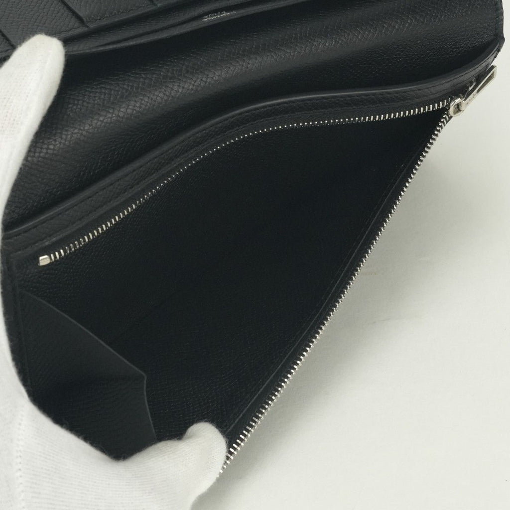 Hermes Bearn Souffle Wallet Epsom Noir Black Silver Veau — view 6