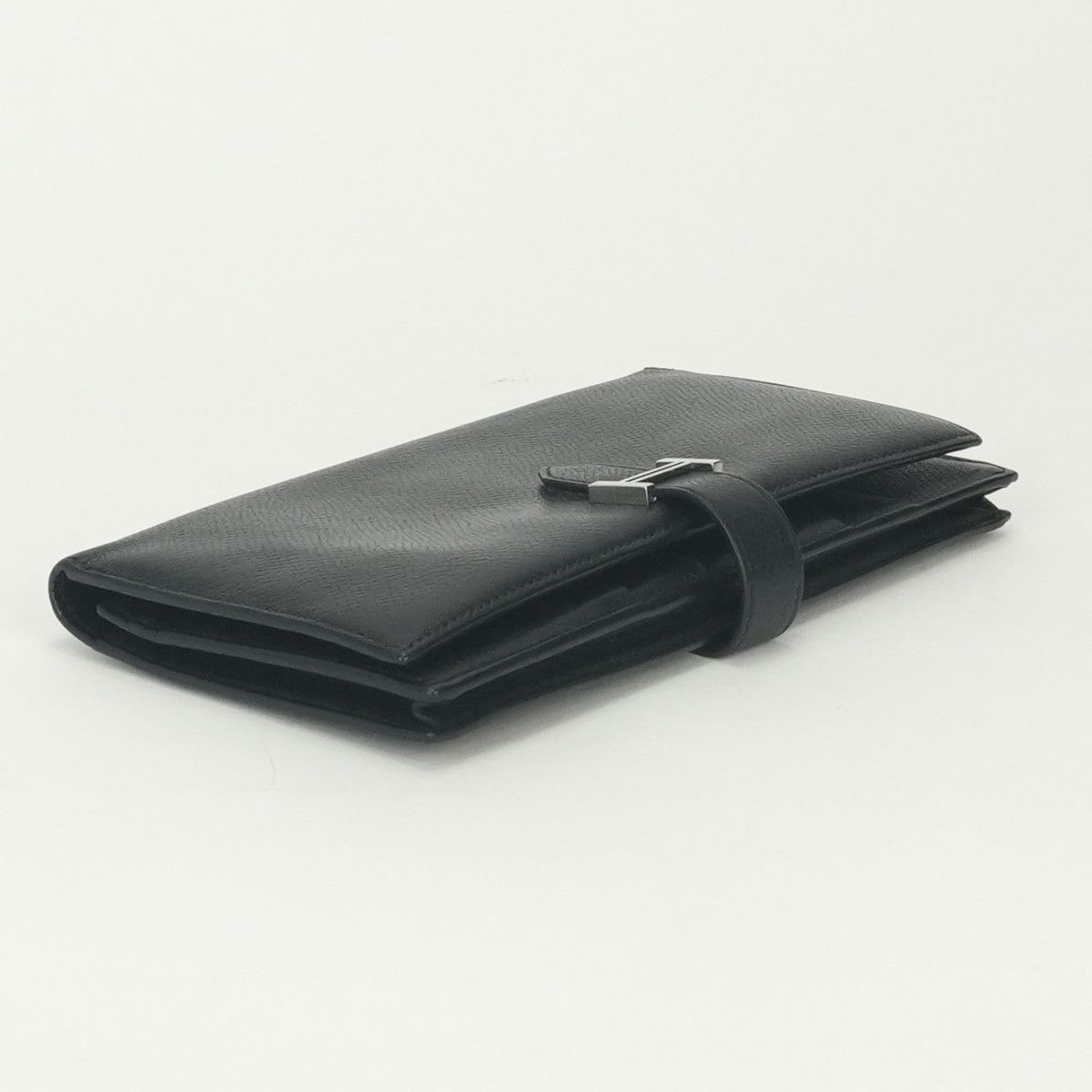 Hermes Bearn Souffle Wallet Epsom Noir Black Silver Veau — view 3
