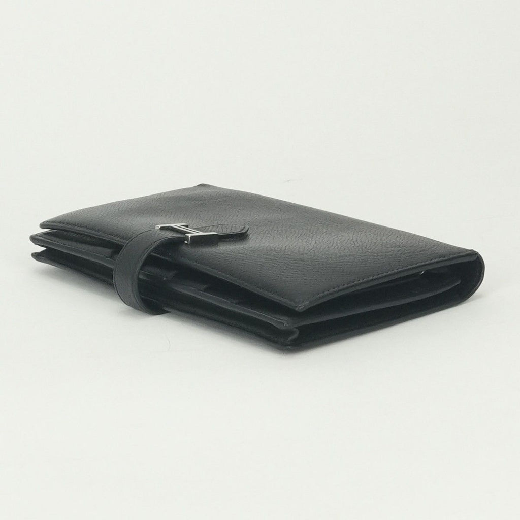 Hermes Bearn Souffle Wallet Epsom Noir Black Silver Veau — view 4