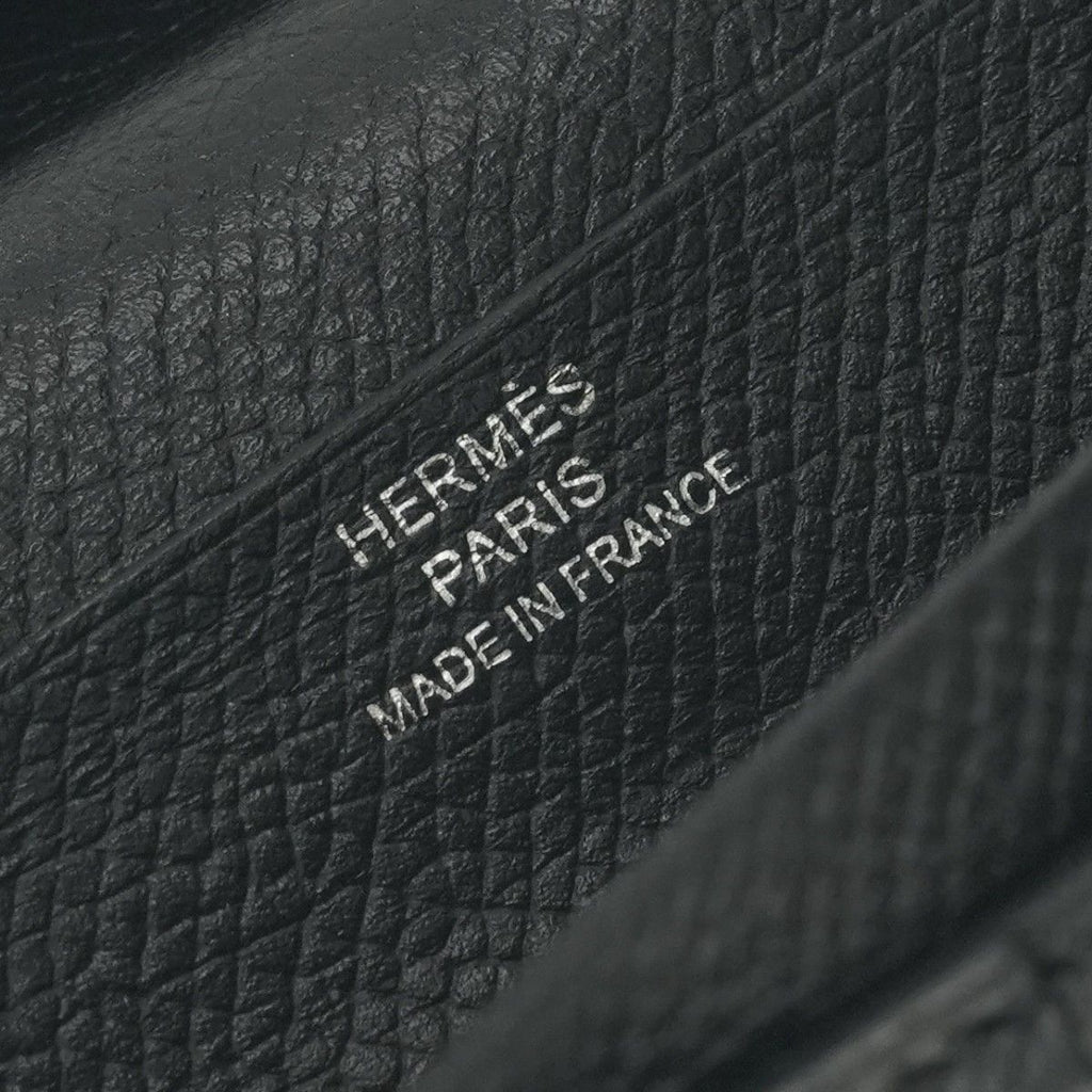 Hermes Bearn Souffle Wallet Epsom Noir Black Silver Veau — view 8
