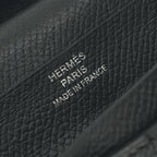Hermes Bearn Souffle Wallet Epsom Noir Black Silver Veau — view 8