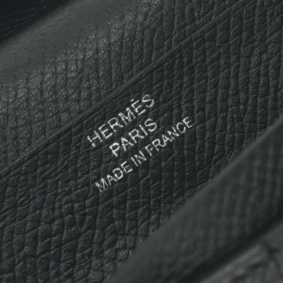 Hermes Bearn Souffle Wallet Epsom Noir Black Silver Veau — view 8