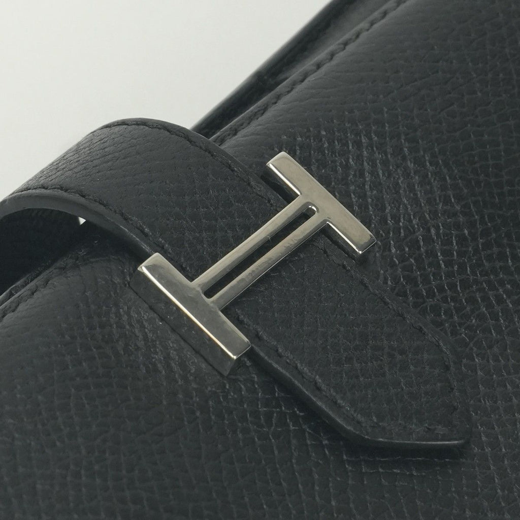 Hermes Bearn Souffle Wallet Epsom Noir Black Silver Veau — view 7