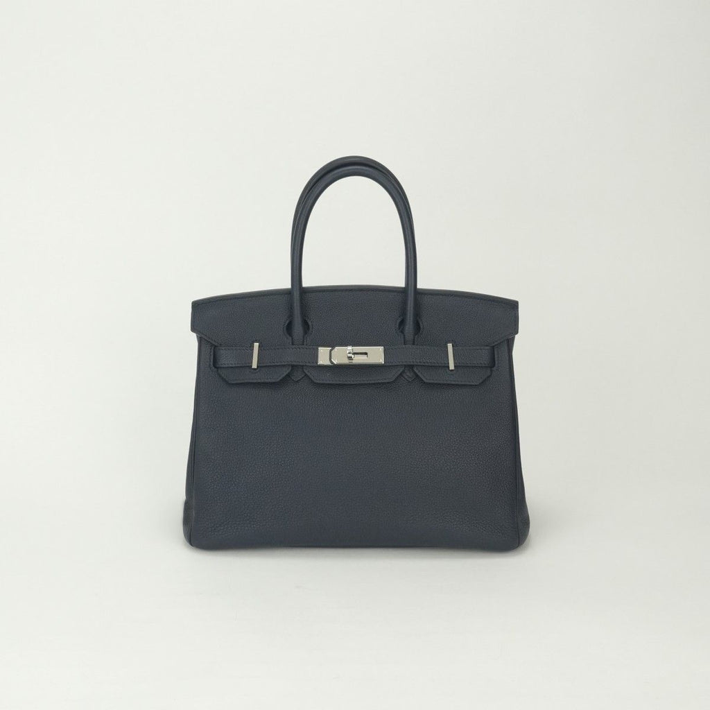 Hermes Birkin 30 Verso Tote Togo Blue New Bleunuit Orange Poppy Orangepoppy