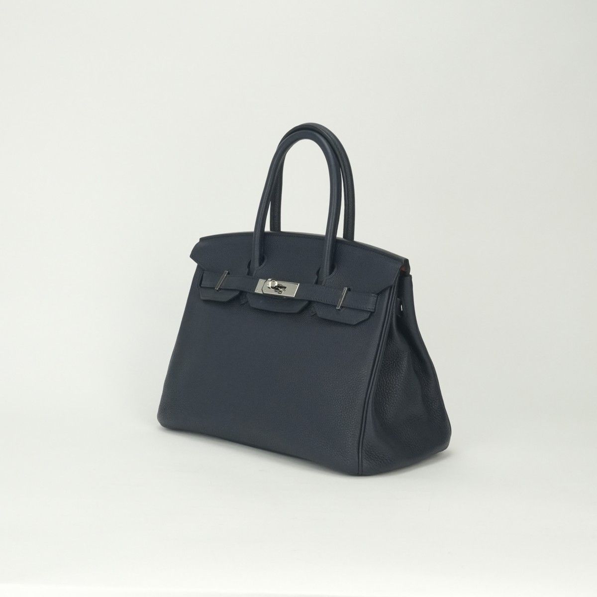 Hermes Birkin 30 Verso Tote Togo Blue New Bleunuit Orange Poppy Orangepoppy — view 2