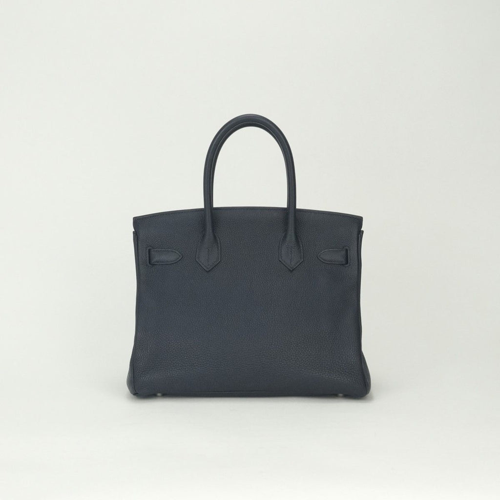 Hermes Birkin 30 Verso Tote Togo Blue New Bleunuit Orange Poppy Orangepoppy — view 3