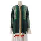 Celine Silk Phoebe Philo Runway Era All Over Pattern Dress Scarf Long Sleeve