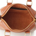 Celine Leather Cuir Triomphe Small Boston 2-Way Handbag Brown — view 6