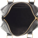 Celine Leather Cuill Triomphe Small Boston 2-Way Handbag Black — view 6