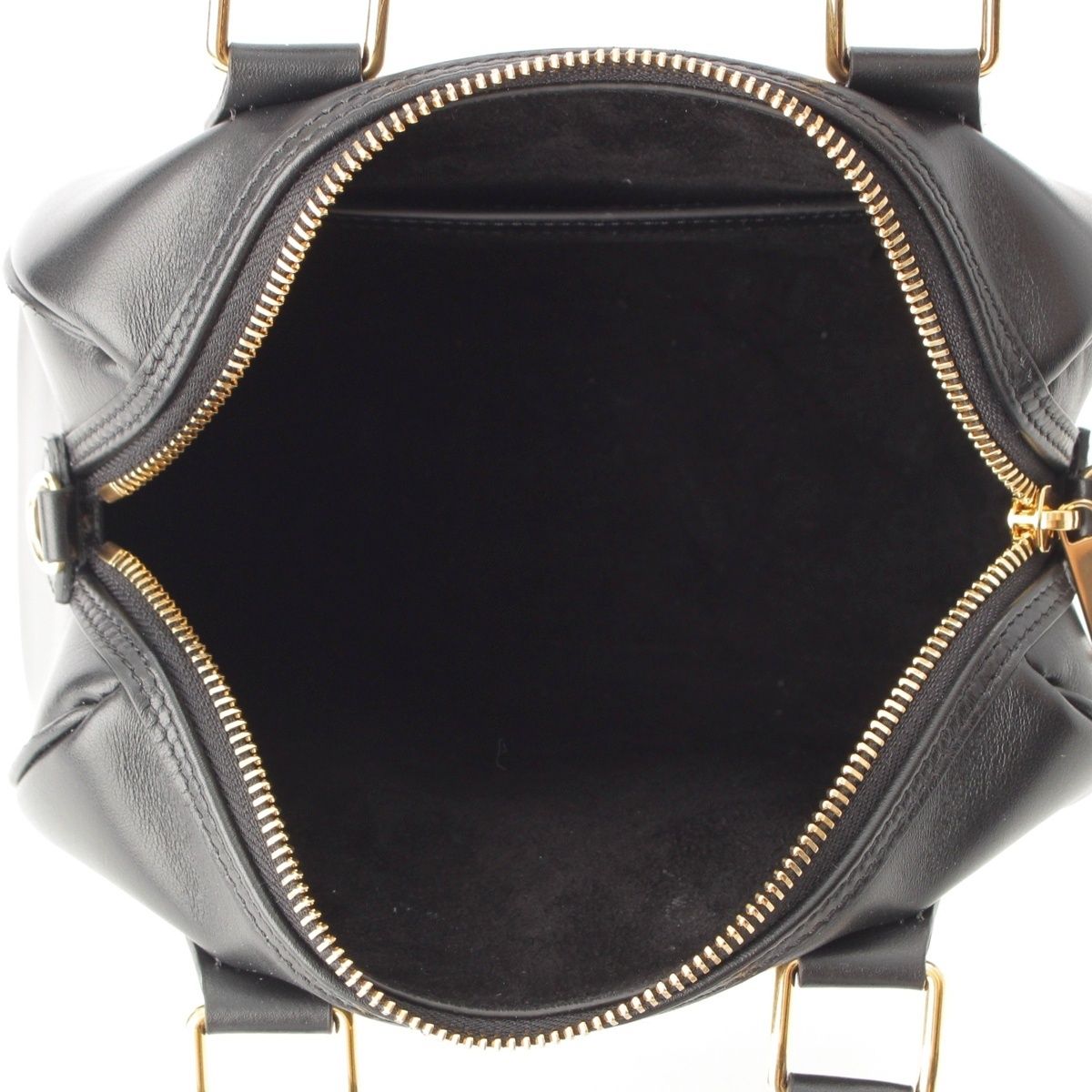Celine Leather Cuill Triomphe Small Boston 2-Way Handbag Black — view 6
