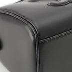 Celine Leather Cuill Triomphe Small Boston 2-Way Handbag Black — view 9