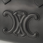 Celine Leather Cuill Triomphe Small Boston 2-Way Handbag Black — view 8