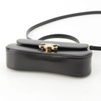Celine Leather Triomphe Teen Lola 2-Way Handbag Black — view 5