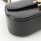 Celine Leather Triomphe Teen Lola 2-Way Handbag Black — view 9