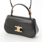 Celine Leather Triomphe Teen Lola 2-Way Handbag Black — view 2