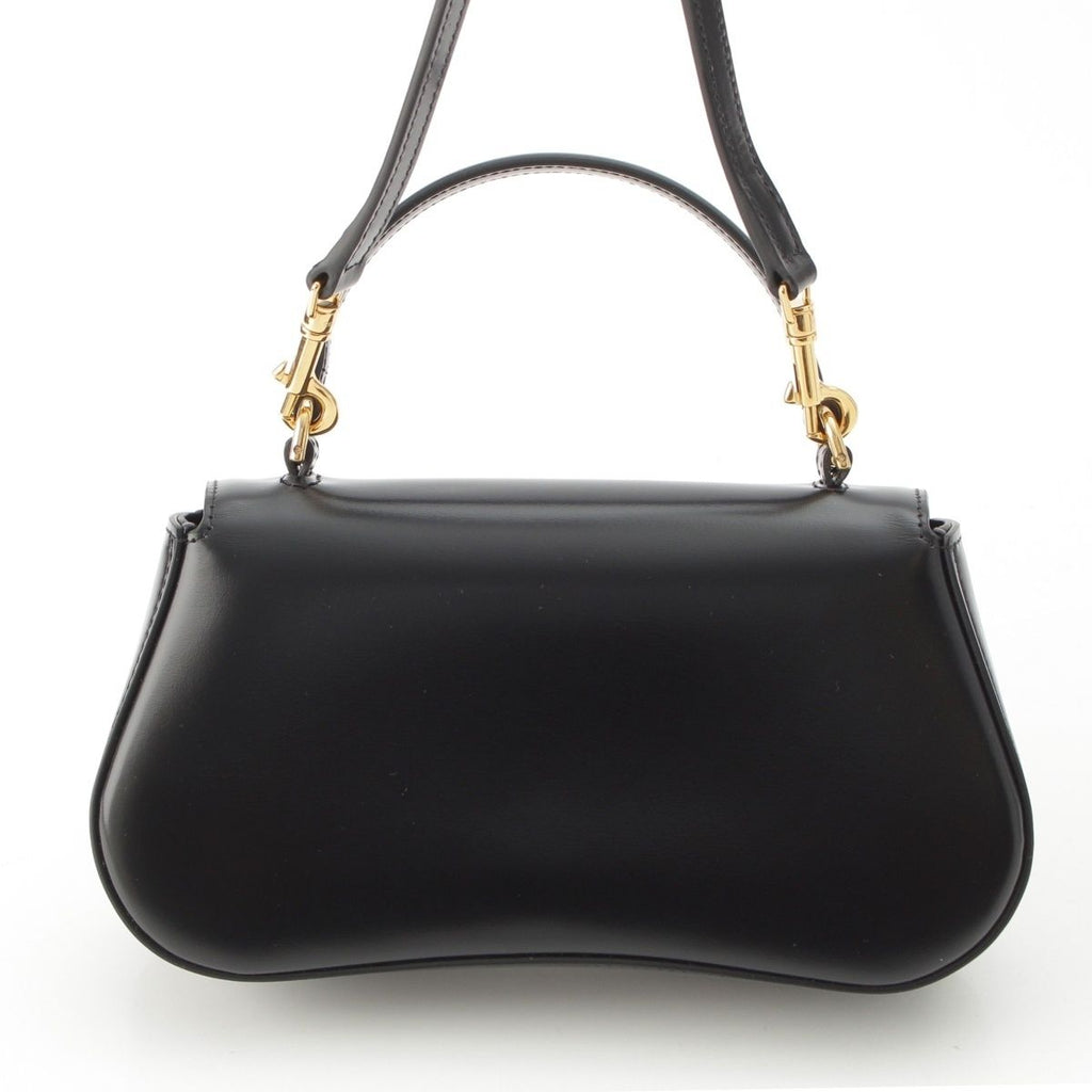 Celine Leather Triomphe Teen Lola 2-Way Handbag Black — view 4