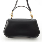 Celine Leather Triomphe Teen Lola 2-Way Handbag Black — view 4