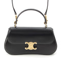 Celine Leather Triomphe Teen Lola 2-Way Handbag Black