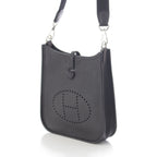 Hermes Evelyne TPM Taurillon Clemence Amazon Shoulder Bag Noir Silver — view 2