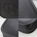 Hermes Evelyne TPM Taurillon Clemence Amazon Shoulder Bag Noir Silver — view 8
