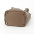 Hermes Picotin Lock PM Taurillon Clemence Handbag Etoupe Gold — view 5