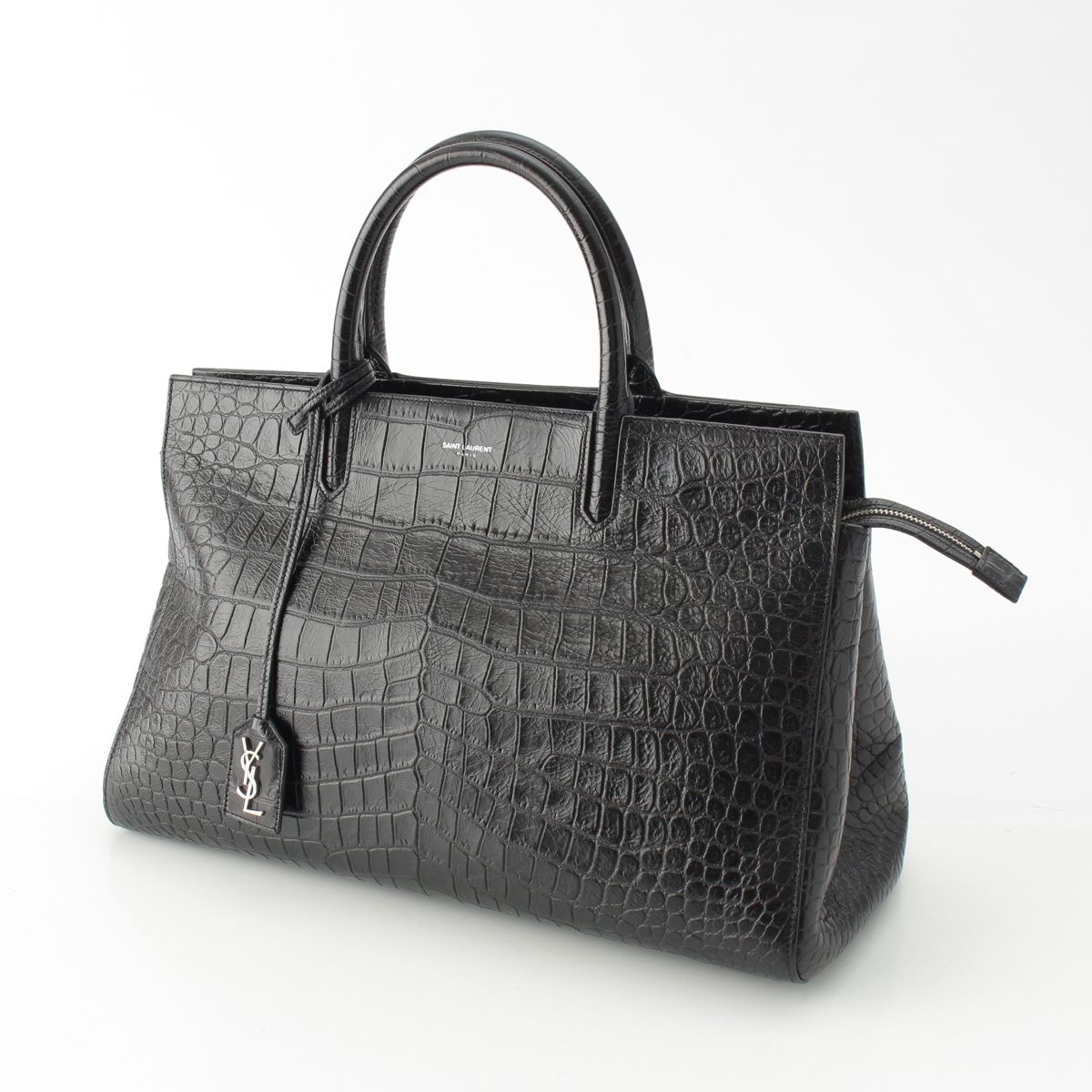 Saint Laurent Cavalive Gauche Croco Tote — view 2