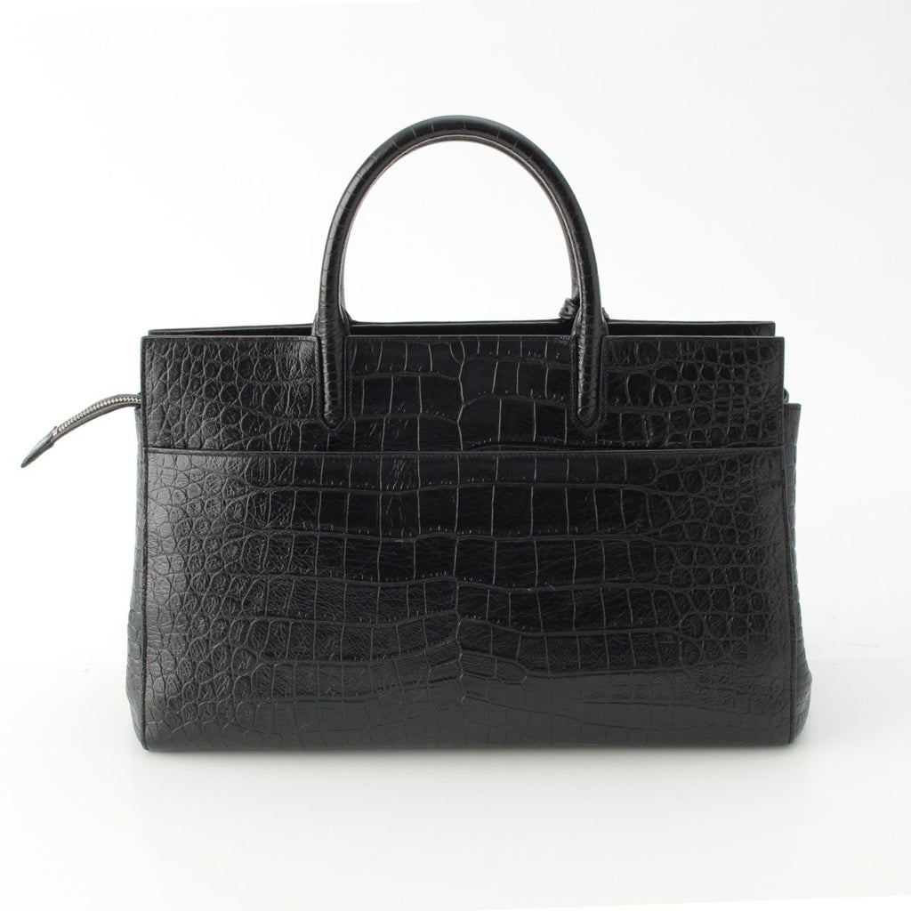 Saint Laurent Cavalive Gauche Croco Tote — view 3