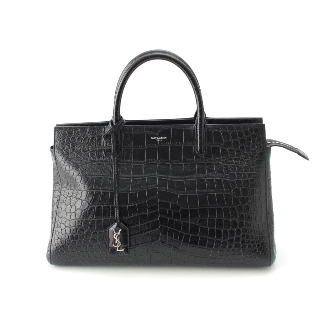 Saint Laurent Cavalive Gauche Croco Tote