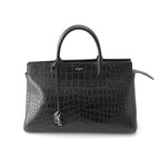 Saint Laurent Cavalive Gauche Croco Tote